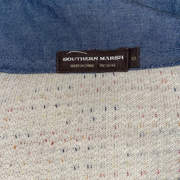 Southern Marsh Pawleys Striped Rope Pullover in White | size XS - Picture 8 of 8